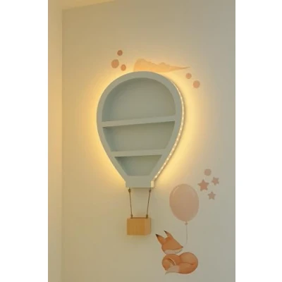 Imagen de Garden Mile, balón de Aire Caliente, Estante Flotante Madera, Color Blanco, para Montar en la Pared, Dormitorio, Cuarto baño, habitación los niños, estantería Almacenamiento