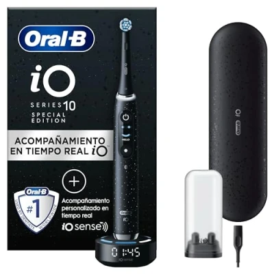 Imagen de Oral B iO 10 Cepillo de Dientes Eléctrico, Última Generación con 7 Modos Limpieza, Diseñado Por Braun, Regalos Originales Negro