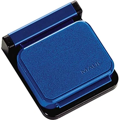 Imagen de MAUL, Pinzas magnéticas con imán, autoadhesivas, 36 x 40 12 mm, 10 unidades, color azul