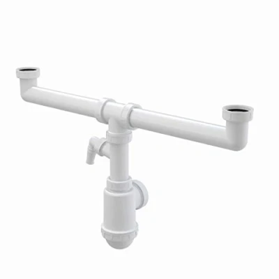 Imagen de Alcaplast A448P Sifón Doble para Fregadero, Blanco