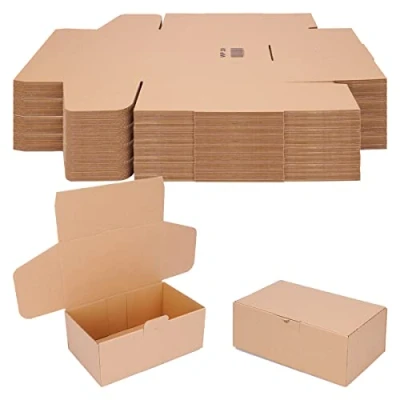 Imagen de verpacking Cajas plegables de 250 x 150 100 mm, color marrón (dimensiones exteriores 258 158 105 mm), WP 30, cartón DHL Hermes DPD GLS, embalaje (100 unidades)