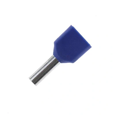 Imagen de 100 terminales de Cable Doble, 2 x 2,5 mm², 12 mm, Color Azul