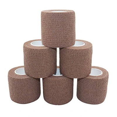 Imagen de COMOmed vendaje médico microporoso y cohesivo, venda de crepé autoadhesiva, envolvente veterinario para caballos, caucho natural, 5 cm x 4,5 m