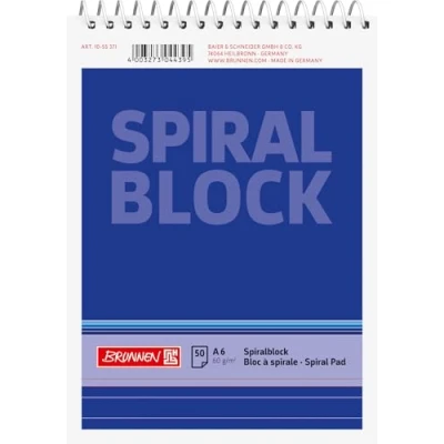 Imagen de Baier &amp; Schneider Cuaderno de espiral (70 g/m², A6, a cuadros, 50 hojas)