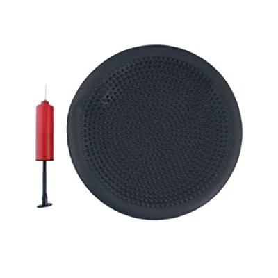 Imagen de Calma Dragon cojin Equilibrio, Balance Cushion, Cojín de Estabilidad, Amortiguador Aire, relajación y Incluye Inflador, Disco Fitness (Negro)