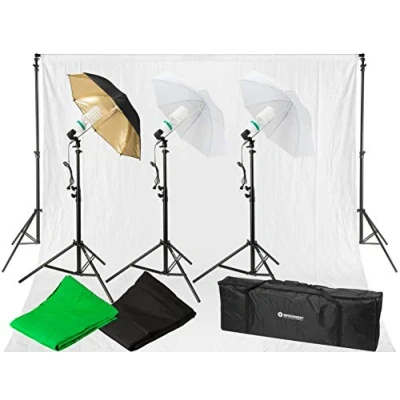 Imagen de Set De Iluminación Luz Diurna Y Fondos Estudio Bresser Br 2174