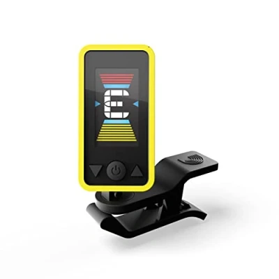 Imagen de D&#039;Addario Afinador de Guitarra Eclipse Headstock Tuner Española, Eléctrica Amarillo
