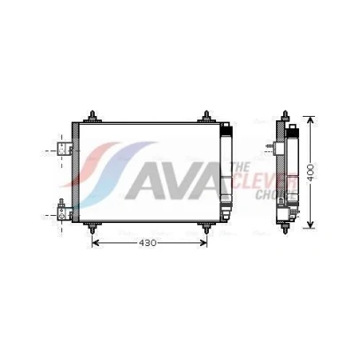 Imagen de PRASCO PEA5286D Condensador con secador 14,3 10,9 Aluminio 550 R 134 a PEUGEOT: 407 Berlina, SW, CITROËN: C5 II Hatchback, 3, III Familiar