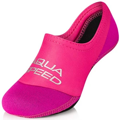 Imagen de Aqua Speed Neo Socks Calcetines para Niños de Neopreno Hijos Suela Antideslizante Elásticos Fácil Rosa/Rosa Ligero Tamaño: 26/27