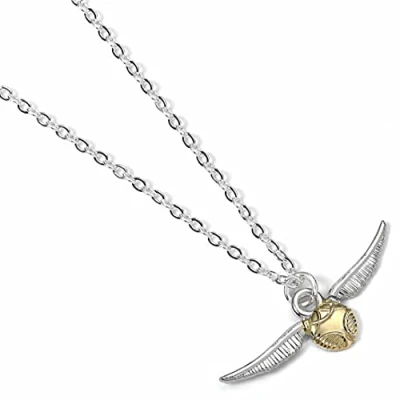 Imagen de Harry Potter Colgante y Collar Chapado en Plata con Texto Vif d&#039;Or