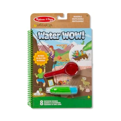 Imagen de Melissa &amp; Doug WOW! Aventuras al aire libre, Libro de actividades para colorear con agua sin ensuciar reutilizable, Juego creativo, Pintura agua, Regalo niños y niñas 3 4 5 6 7 años
