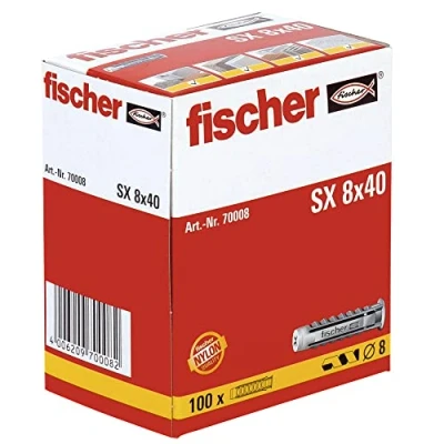 Imagen de fischer tacos pared para hormigón SX 8x40 fijar lámparas, cuadros, Caja 100 uds