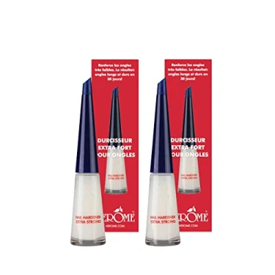 Imagen de Herome Pack 2 Fortalecedor de Uñas Extra Strong 10ml x uds para Débiles y Dañadas, Esmalte Endurecedor Uñas, un Crecimiento Fuerte Rápido, Reparador Completo