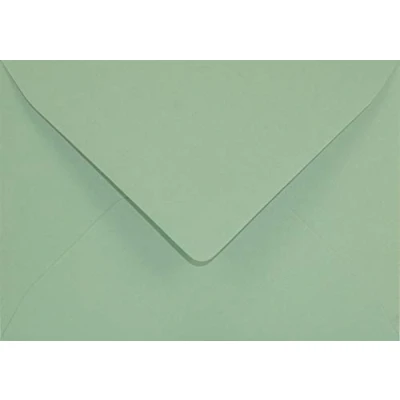 Imagen de Netuno 100x sobres color té verde pastel DIN B6 125x175mm 120g Keaykolour Matcha Tea solapa puntiaguda sin ventana húmedo ecológicos para tarjetas de invitaciones aniversario cumpleaños boda folletos