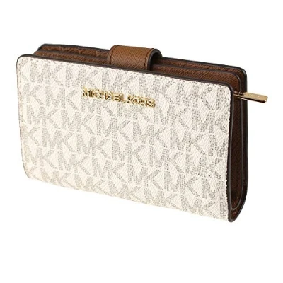 Imagen de Michael Kors Jet Set Cartera de Viaje Mediana con Cremallera Plegable Vainilla