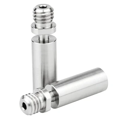 Imagen de 2 piezas All Metal Ender 3 Titanium Heat Break Tubo térmico Heatbreak Actualización para Creality 3D Printer CR10, S4 S5, Ender3 V2, Pro, CS3 Hotend (Actualización TC4 Version)