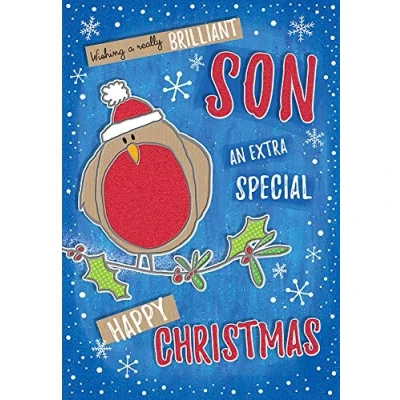 Imagen de Piccadilly Greetings Tarjeta de Navidad para hijo (22,86 x 15,24 cm)