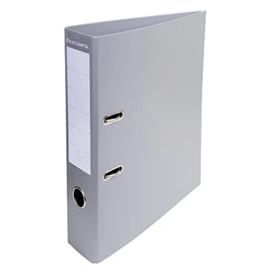 Imagen de Exacompta 53740E segregator PCV Premium Prem’Touch A4 szeroki grzbiet 7 cm Certyfikat FSC na dokumenty biurowy szczelinowy kolor szary