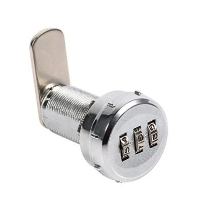 Imagen de Cerradura Combinada del Código, Combinacion Cam Lock de 3 Dígitos Armario Plata Aleación Zinc Contraseña Seguridad Codificada