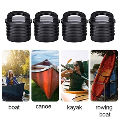 Imagen de Tapones Kayak,Tapón de Kayak，4 Piezas tapón Drenaje Canoa del Barco Kayak Universal Scupper Bungs Reemplazo
