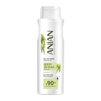 Imagen de ANIAN Gel de Baño Aceite Oliva, 750 ml, con Glicerina, Limpia y Suaviza la Piel, Hidrata Combate Sequedad, para Todo Tipo Piel Seca, +90% Ingredientes Naturales, Apto Veganos