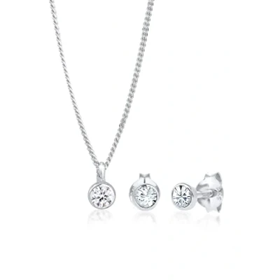 Imagen de Elli Jewelery SET Classic Pendientes, Mujer, Talla: 45, White