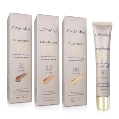 Imagen de Casmara, URBAN PROTECT DD Cream, FPS 50, tono DARK 02 , 50 ml. Crema facial hidrantante y antiedad con color para uso diario todo tipo de piel