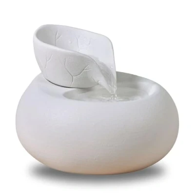 Imagen de Zen&#039;Light SCFV22 01 Fuente de Cristal para Animales línea y cerámica Cristal, Bomba, iluminación LED, Manual Usuario, Color Blanco