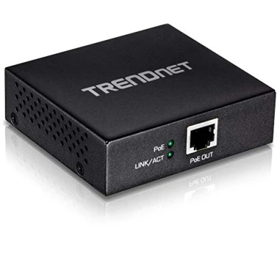 Imagen de TRENDnet TPE E100 Repetidor PoE+ Gigabit, Puerto único, PoE Power Over Ethernet, 802.3af 802.3at 10/100/1000 Mbps