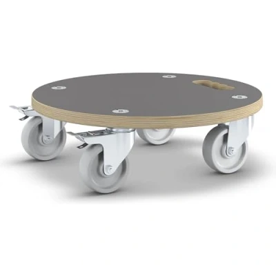 Imagen de Wagner Carro de Transporte para Plantas Maxigrip Ø 38 x 11 cm I Exterior + Interior Madera contrachapada FSC® 2 Frenos totales Capacidad Carga 250 kg Fabricado en Alemania 20110701