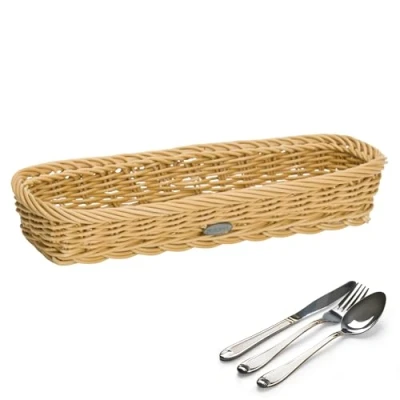 Imagen de Westmark Cesto para cubiertos, adecuado hostelería y gastronomía, Rectangular, aprox. 39,5 x 28 8,5 cm, Fibra sintética, Saleen Edition, Beige claro, 02016830101