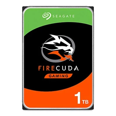 Imagen de Seagate FireCuda, 1 TB, Disco duro interno híbrido, SSHD de alto rendimiento, 3,5 in, SATA, 6 GB/s, aceleración mediante flash, caché 64 MB y 3 años servicios Rescue (ST1000DX002)