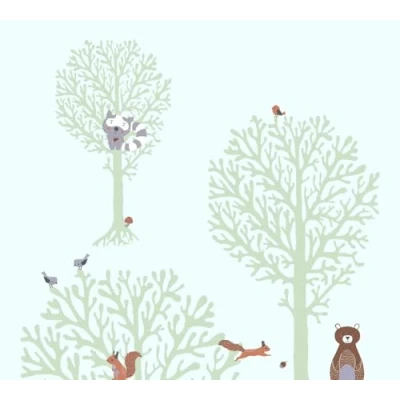 Imagen de A.S. Création 381342 38134 2 Papel pintado (10,05 x 0,53 m), diseño de bosque, color verde, marrón y gris