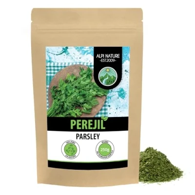 Imagen de perejil frotado (250g), suavemente secado, 100% puro y natural para la preparación de mezclas especias