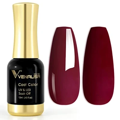Imagen de VENALISA Esmaltes Semipermanentes de Uñas en Gel UV LED Claret red 12ml Nail Polish
