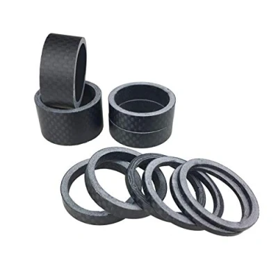 Imagen de PLATT espaciadores direccion Bicicleta de Fibra Carbono,Separadores Dirección para Ciclismo,Auricular Espaciador Montaña 1 1/8&quot; 10 Piezas