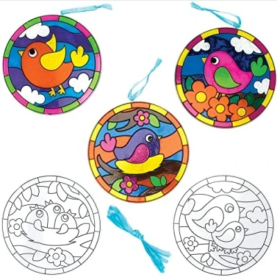 Imagen de Baker Ross FC701 Imagenes Atrapasol Pajaros Juego de 5, Manualidades para niños