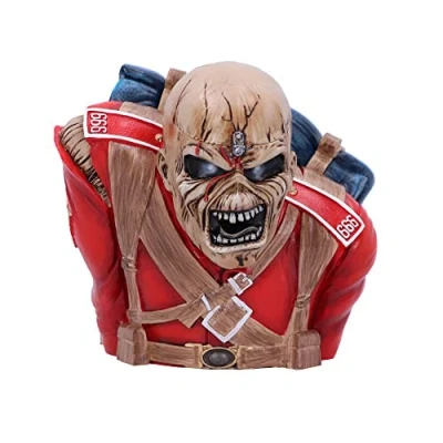 Imagen de Nemesis Now Caja de busto Iron Maiden The Trooper con licencia oficial (pequeña), color rojo, 12 cm