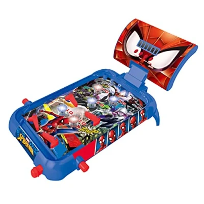 Imagen de Lexibook JG610SP Spiderman Spider Man Máquina electrónica de Pinball Mesa, Juego acción y Reflejo para niños familias, Pantalla LCD, Efectos luz Sonido, Azul/Rojo, Color (JG610SP)