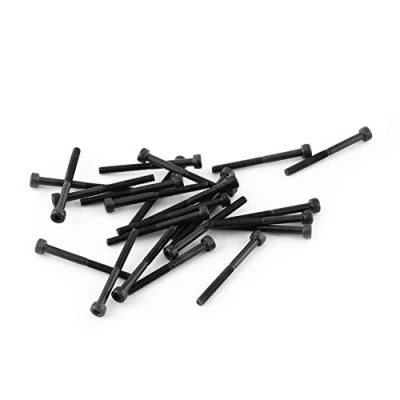 Imagen de Juego de Tornillos Cabeza Hexagonal M3 Sujetador Acero Carbono Aleación Grado 12.9 Accesorio Herramienta Reparación 4 50 mm(M3*35mm【half tooth】 24pcs/pack)