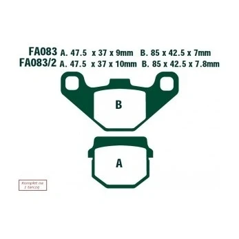 Imagen de EBC Brakes FA083TT Juego de pastillas freno