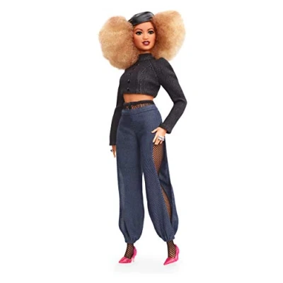 Imagen de Barbie Muñeca Collector Diseñada por Marni Serofonte con Top Vaquero, Multicolor (Mattel FJH75)