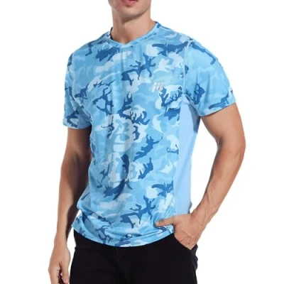 Imagen de MEETWEE Rash Guard Hombre, Camisa Manga Corta Camiseta UV Camisetas Deporte Técnicas Deportiva T Shirt de Protección Solar UPF50+ para fútbol Atletismo Correr o Montañismo Surf