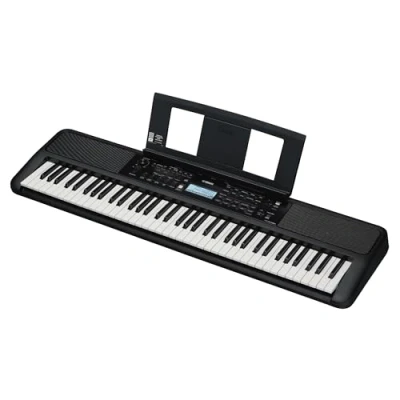 Imagen de Yamaha PSR EW320 Teclado portátil para principiantes, 650 voces de instrumentos auténticos y 76 teclas sensibles a la pulsación con polifonía 48 notas, incluye 2 clases online