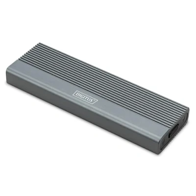 Imagen de DIGITUS Carcasa Externa M.2 USB 3.1 Gen2 Tipo C 10 Gbit/s Admite SSD NVMe de hasta 8 TB para 2230/2242/2260/2280 Sin Herramientas Aluminio Gris