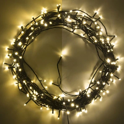 Imagen de luces de navidad 16,4 metros blanco extra cálido y 180 LED