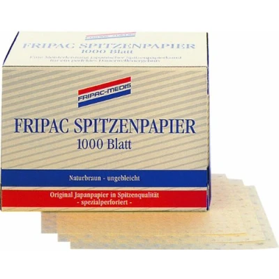 Imagen de Fripac Papel para las puntas del pelo sin blanquear (75 x 55 mm, 1000 hojas), color natural