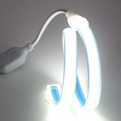 Imagen de pcning Tira LED COB 220V Sin Transformador 0.5M IP67 Strip Light con Interruptor, 50CM 15 Watt/m Tiras Exterior Interior Impermeable Para (Blanco Frio, 0.5)