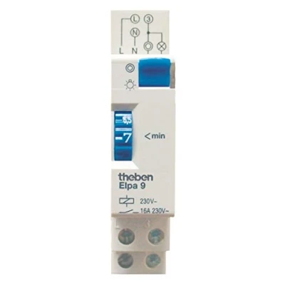 Imagen de Theben 0090001 ELPA 9 Minutero de Escalera electromecánica Carril DIN Sin Consumo Corriente en Reposo