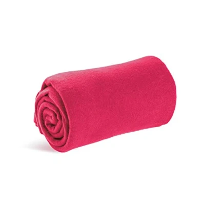 Imagen de Wolf Essentials Cozy Soft Manta de Viaje Microfibra Suave, 50 x 60 Pulgadas, Ligera, compacta, avión y Coche, Color Rosa